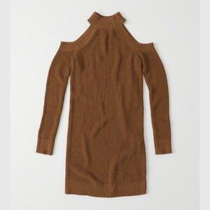Abercrombie & Fitch Cotton Knit Cold Shoulder Dress